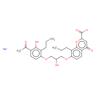 CAS No:40786-08-1 7-[3-(4-Acetyl-3-hydroxy-2-propylphenoxy)-2-hydroxypropoxy]-4-oxo-8-propyl-4H-1-benzopyran-2-carboxylic acid