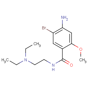 CAS No:4093-36-1 Benzamide,4-amino-5-bromo-N-[2-(diethylamino)ethyl]-2-methoxy-, hydrochloride (1:2)