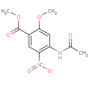 CAS No:4093-41-8 methyl 4-acetamido-2-methoxy-5-nitrobenzoate