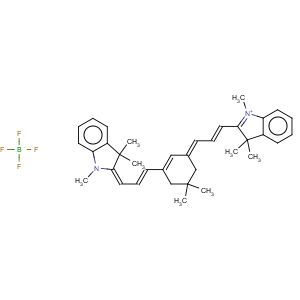 CAS No:410536-44-6 2-((E)-3-(5,5-Dimethyl-3-[(E)-3-(1,3,3-trimethyl-1,3-dihydro-2H-indol-2-ylidene)-1-propenyl]-2-cyclohexen-1-ylidene)-1-propenyl)-1,3,3-trimethyl-3H-indolium tetrafluoroborate