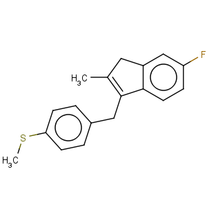 CAS No:41201-60-9 1H-Indene,6-fluoro-2-methyl-3-[[4-(methylthio)phenyl]methyl]-