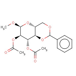 CAS No:4141-45-1 a-D-Glucopyranoside, methyl4,6-O-(phenylmethylene)-, diacetate (9CI)