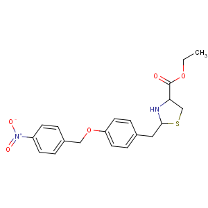 CAS No:415697-08-4 ethyl<br />2-[[4-[(4-nitrophenyl)methoxy]phenyl]methyl]-1,<br />3-thiazolidine-4-carboxylate