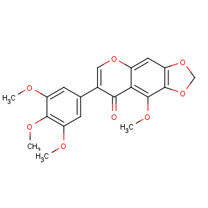 CAS No:41743-73-1 9-methoxy-7-(3,4,5-trimethoxyphenyl)-[1,3]dioxolo[4,5-g]chromen-8-one
