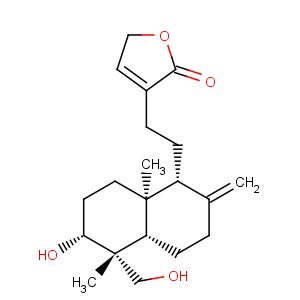 CAS No:4176-97-0 2(5H)-Furanone,3-[2-[(1R,4aS,5R,6R,8aS)-decahydro-6-hydroxy-5-(hydroxymethyl)-5,8a-dimethyl-2-methylene-1-naphthalenyl]ethyl]-