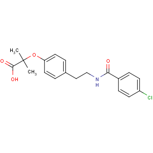 CAS No:41859-67-0 2-[4-[2-[(4-chlorobenzoyl)amino]ethyl]phenoxy]-2-methylpropanoic acid