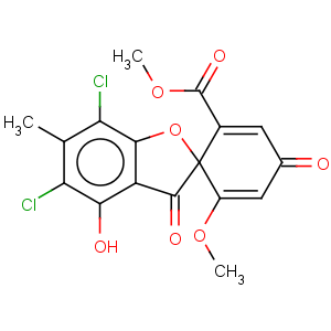 CAS No:427-63-4 Spiro[benzofuran-2(3H),1'-[2,5]cyclohexadiene]-2'-carboxylicacid, 5,7-dichloro-4-hydroxy-6'-methoxy-6-methyl-3,4'-dioxo-, methyl ester,(1'R)-