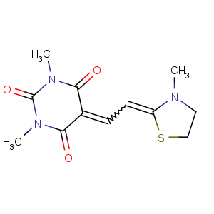 CAS No:428519-08-8 1,3-dimethyl-5-[2-(3-methyl-1,3-thiazolidin-2-ylidene)ethylidene]-1,<br />3-diazinane-2,4,6-trione