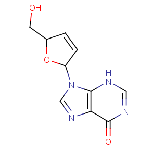 CAS No:42867-68-5 9-[(2R,5S)-5-(hydroxymethyl)-2,5-dihydrofuran-2-yl]-3H-purin-6-one