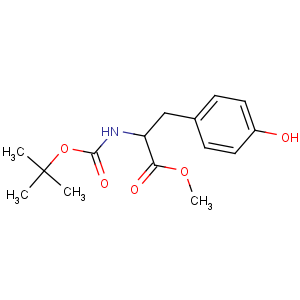 CAS No:4326-36-7 methyl<br />(2S)-3-(4-hydroxyphenyl)-2-[(2-methylpropan-2-yl)oxycarbonylamino]<br />propanoate