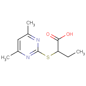 CAS No:433242-64-9 2-(4,6-dimethylpyrimidin-2-yl)sulfanylbutanoic acid