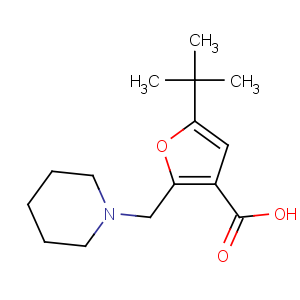 CAS No:435342-03-3 5-tert-butyl-2-(piperidin-1-ylmethyl)furan-3-carboxylic acid