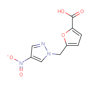 CAS No:436086-87-2 5-[(4-nitropyrazol-1-yl)methyl]furan-2-carboxylic acid