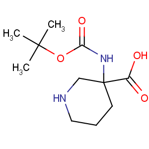 CAS No:436867-71-9 3-[(2-methylpropan-2-yl)oxycarbonylamino]piperidine-3-carboxylic acid