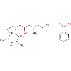 CAS No:437-74-1 7-[2-hydroxy-3-[2-hydroxyethyl(methyl)amino]propyl]-1,<br />3-dimethylpurine-2,6-dione