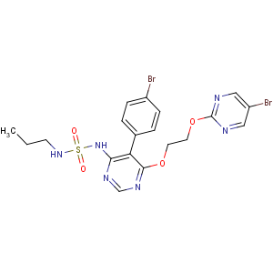 CAS No:441798-33-0 5-(4-bromophenyl)-6-[2-(5-bromopyrimidin-2-yl)oxyethoxy]-N-<br />(propylsulfamoyl)pyrimidin-4-amine