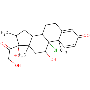 CAS No:4419-39-0 (8S,9R,10S,11S,13S,14S,16S,17R)-9-chloro-11,<br />17-dihydroxy-17-(2-hydroxyacetyl)-10,13,16-trimethyl-6,7,8,11,12,14,15,<br />16-octahydrocyclopenta[a]phenanthren-3-one