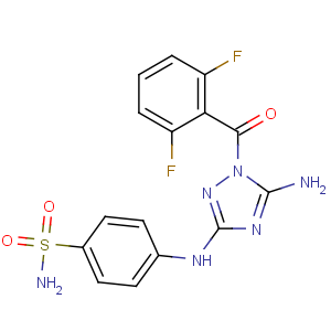 CAS No:443797-96-4 4-[[5-amino-1-(2,6-difluorobenzoyl)-1,2,<br />4-triazol-3-yl]amino]benzenesulfonamide