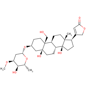 CAS No:465-84-9 Card-20(22)-enolide,3-[(2,6-dideoxy-3-O-methyl-b-D-ribo-hexopyranosyl)oxy]-5,14,19-trihydroxy-, (3b,5b)- (9CI)