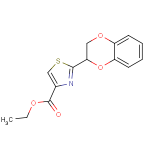 CAS No:465514-25-4 ethyl 2-(2,3-dihydro-1,4-benzodioxin-3-yl)-1,3-thiazole-4-carboxylate