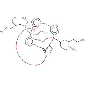 CAS No:467435-58-1 31H-4,21-(Methano[1,3]benzenomethano)-26,30-metheno-25H-dibenzo[q,z][1,4,7,10,13,16]hexaoxacycloheptacosin,32,35-bis[2-[(2,4-diethylheptyl)oxy]ethoxy]-6,7,9,10,12,13,15,16,18,19-decahydro-