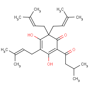 CAS No:468-28-0 2,4-Cyclohexadien-1-one,3,5-dihydroxy-2,6,6-tris(3-methyl-2-buten-1-yl)-4-(3-methyl-1-oxobutyl)-