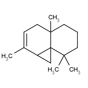 CAS No:470-40-6 (1aS,4aS,8aS)-2,4a,8,8-tetramethyl-1,1a,4,5,6,<br />7-hexahydrocyclopropa[j]naphthalene