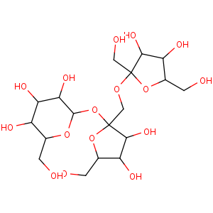 CAS No:470-69-9 (2R,3R,4S,5S,6R)-2-[(2S,3S,5R)-2-[[(2R,3S,4S,5R)-3,4-dihydroxy-2,<br />5-bis(hydroxymethyl)oxolan-2-yl]oxymethyl]-3,<br />4-dihydroxy-5-(hydroxymethyl)oxolan-2-yl]oxy-6-(hydroxymethyl)oxane-3,4,<br />5-triol