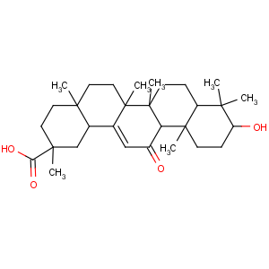 CAS No:471-53-4 (2S,4aS,6aR,6aS,6bR,8aR,10S,12aS,14bR)-10-hydroxy-2,4a,6a,6b,9,9,<br />12a-heptamethyl-13-oxo-3,4,5,6,6a,7,8,8a,10,11,12,<br />14b-dodecahydro-1H-picene-2-carboxylic acid
