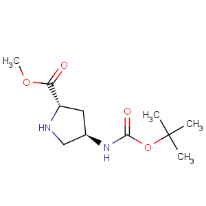 CAS No:473806-21-2 L-Proline,4-[[(1,1-dimethylethoxy)carbonyl]amino]-, methyl ester, (4R)-