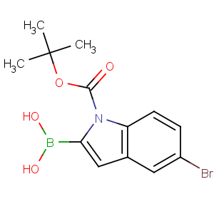 CAS No:475102-13-7 [5-bromo-1-[(2-methylpropan-2-yl)oxycarbonyl]indol-2-yl]boronic acid