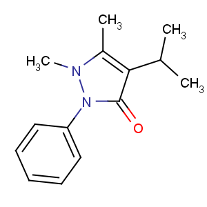CAS No:479-92-5 1,5-dimethyl-2-phenyl-4-propan-2-ylpyrazol-3-one