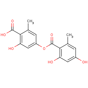 CAS No:480-56-8 4-(2,4-dihydroxy-6-methylbenzoyl)oxy-2-hydroxy-6-methylbenzoic acid