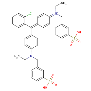 CAS No:4857-81-2 Benzenemethanaminium,N-[4-[(2-chlorophenyl)[4-[ethyl[(3-sulfophenyl)methyl]amino]phenyl]methylene]-2,5-cyclohexadien-1-ylidene]-N-ethyl-3-sulfo-,inner salt, sodium salt (1:1)