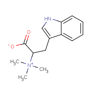 CAS No:487-58-1 1H-Indole-3-ethanaminium,a-carboxy-N,N,N-trimethyl-, innersalt, (aS)-