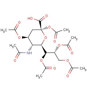 CAS No:4887-11-0 D-glycero-D-ido-2-Nonulopyranosonicacid, 5-(acetylamino)-3,5-dideoxy-, 2,4,7,8,9-pentaacetate