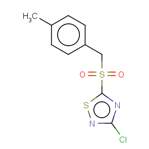 CAS No:494763-26-7 1,2,4-Thiadiazole,3-chloro-5-[[(4-methylphenyl)methyl]sulfonyl]-