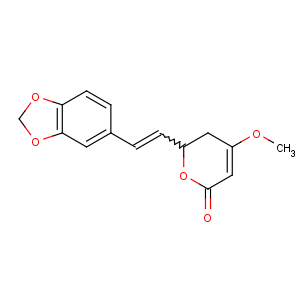 CAS No:495-85-2 (2R)-2-[(E)-2-(1,3-benzodioxol-5-yl)ethenyl]-4-methoxy-2,<br />3-dihydropyran-6-one