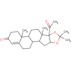 CAS No:4968-09-6 Pregn-4-ene-3,20-dione,16,17-[(1-methylethylidene)bis(oxy)]-, (16a)-