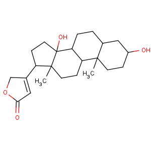 CAS No:4972-49-0 3-[(3R,5S,10S,13R,14S,17R)-3,14-dihydroxy-10,13-dimethyl-1,2,3,4,5,6,7,<br />8,9,11,12,15,16,<br />17-tetradecahydrocyclopenta[a]phenanthren-17-yl]-2H-furan-5-one