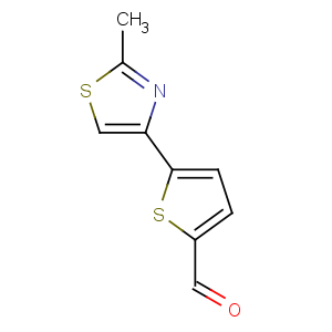 CAS No:499770-66-0 5-(2-methyl-1,3-thiazol-4-yl)thiophene-2-carbaldehyde