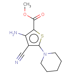 CAS No:499771-09-4 2-Thiophenecarboxylicacid, 3-amino-4-cyano-5-(1-piperidinyl)-, methyl ester