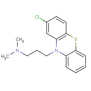 CAS No:50-53-3 3-(2-chlorophenothiazin-10-yl)-N,N-dimethylpropan-1-amine