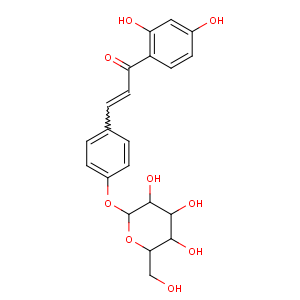 CAS No:5041-81-6 (E)-1-(2,4-dihydroxyphenyl)-3-[4-[(2S,3R,4S,5S,6R)-3,4,<br />5-trihydroxy-6-(hydroxymethyl)oxan-2-yl]oxyphenyl]prop-2-en-1-one