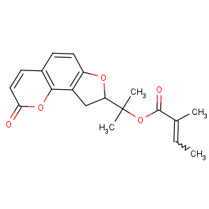 CAS No:5058-13-9 2-[(8S)-2-oxo-8,9-dihydrofuro[2,3-h]chromen-8-yl]propan-2-yl<br />(Z)-2-methylbut-2-enoate