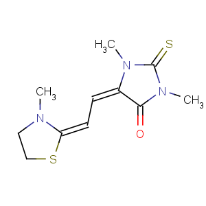 CAS No:50663-19-9 1,3-Dimethyl-5-[2-(3-methyl-2-thiazolidinylidene)ethylidene]-2-thioxoimidazolidin-4-one