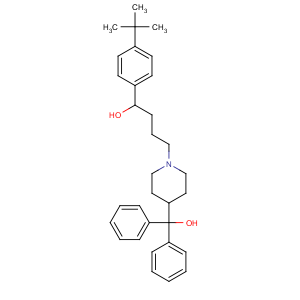 CAS No:50679-08-8 1-(4-tert-butylphenyl)-4-[4-[hydroxy(diphenyl)methyl]piperidin-1-yl]<br />butan-1-ol