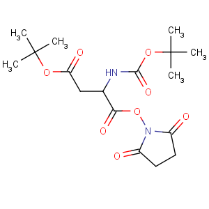 CAS No:50715-50-9 4-O-tert-butyl 1-O-(2,5-dioxopyrrolidin-1-yl)<br />(2S)-2-[(2-methylpropan-2-yl)oxycarbonylamino]butanedioate