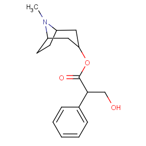 CAS No:51-55-8 Benzeneacetic acid, a-(hydroxymethyl)-(3-endo)-8-methyl-8-azabicyclo[3.2.1]oct-3-yl ester