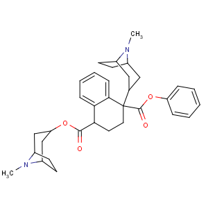 CAS No:510-25-8 1,4-Naphthalenedicarboxylicacid, 1,2,3,4-tetrahydro-1-phenyl-,1,4-bis(8-methyl-8-azabicyclo[3.2.1]oct-3-yl) ester, stereoisomer